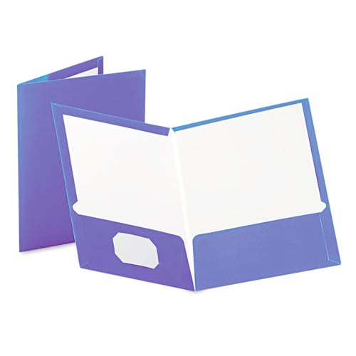 Oxford ShowFolio Laminated Letter-Size Two-Pocket Folders - 25pk