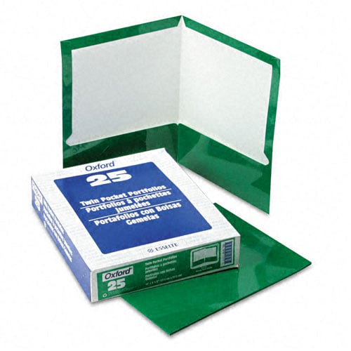 Oxford ShowFolio Laminated Letter-Size Two-Pocket Folders - 25pk