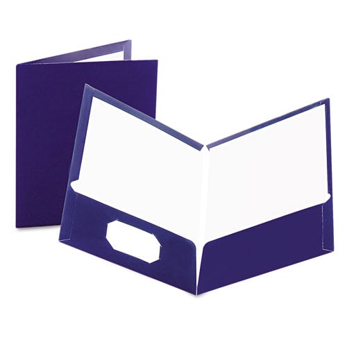Oxford ShowFolio Laminated Letter-Size Two-Pocket Folders - 25pk