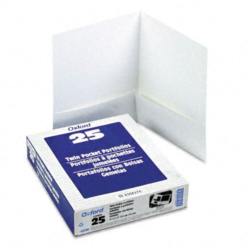 Oxford Linen Twin-Pocket Portfolio - 25pk
