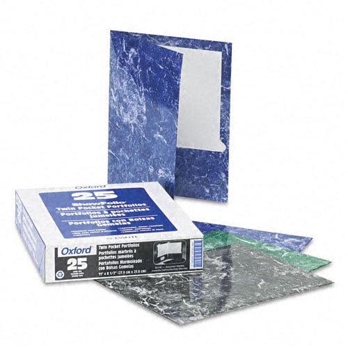 Oxford Marble Laminated Portfolio - 25pk