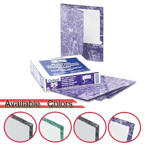Oxford Marble Laminated Portfolio - 25pk
