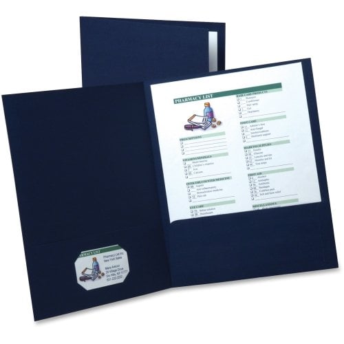 Oxford Linen Twin-Pocket Portfolio - 5pk