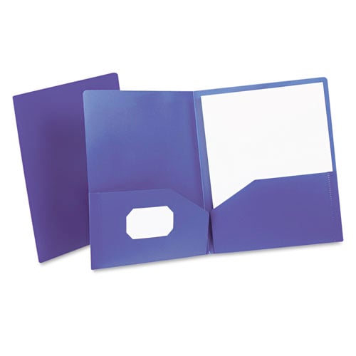 Oxford Royal Blue Poly Twin-Pocket Portfolio