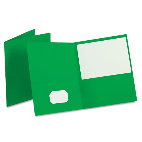 Oxford Textured Paper Letter Size Twin-Pocket Folders - 25pk