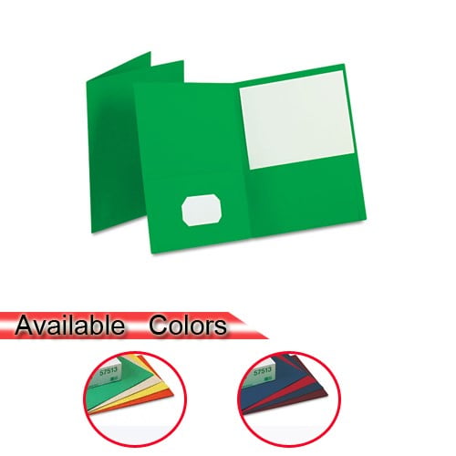 Oxford Textured Paper Letter Size Twin-Pocket Folders - 25pk