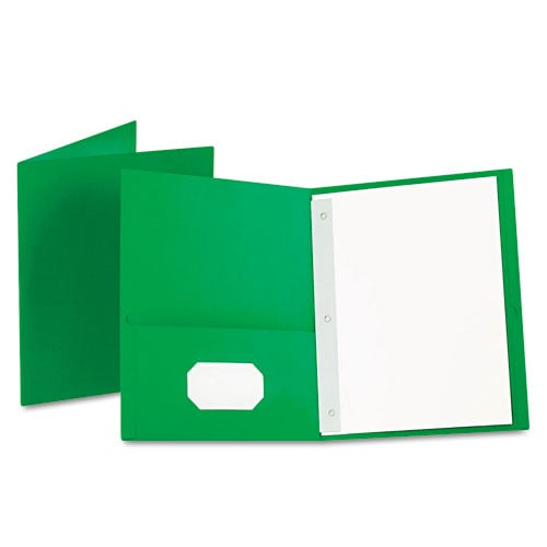 Oxford Twin-Pocket Tang Fasteners Portfolios - 25pk