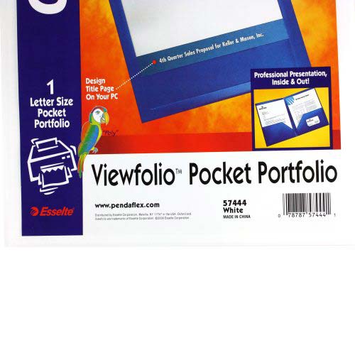 Oxford White ViewFolio Poly Portfolios