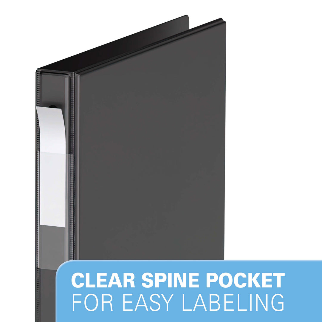 5/8" Black Premium Economy Round Ring Binders - 6pk
