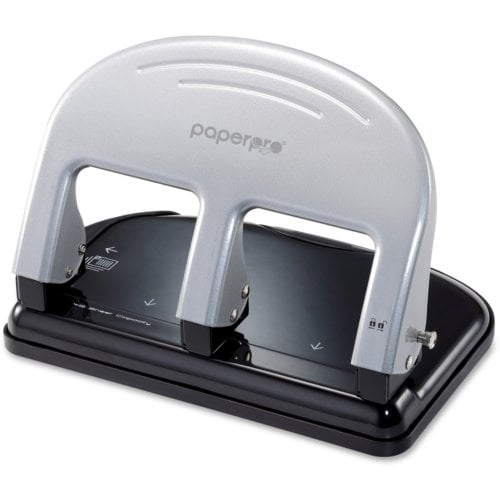 PaperPro Black/Silver inPRESS 40-Sheet 3-Hole Punch - 2240