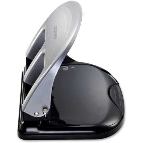 PaperPro Black/Silver inPRESS 40-Sheet 3-Hole Punch - 2240