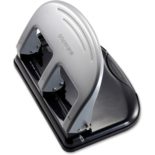 PaperPro Black/Silver inPRESS 40-Sheet 3-Hole Punch - 2240