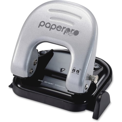 PaperPro Black/Silver inDULGE 20-Sheet 2-Hole Punch - 2310