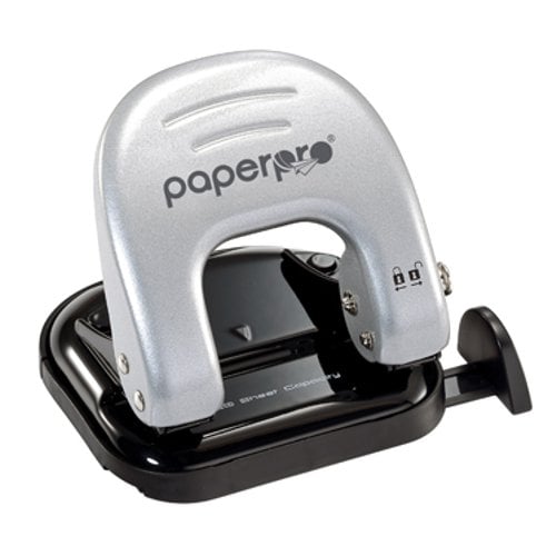 PaperPro Black/Silver inDULGE 20-Sheet 2-Hole Punch - 2310