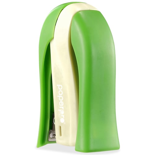 PaperPro inSHAPE Green 15-Sheet Stand-Up Compact Stapler - 1453