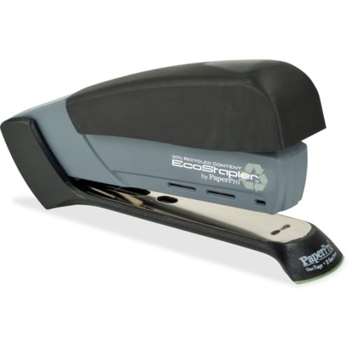 PaperPro Stone/Gray One-Finger 20-Sheet Desktop EcoStapler - 1722
