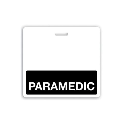 PARAMEDIC Badge Buddies (Black Bar/White Text) - 25pk
