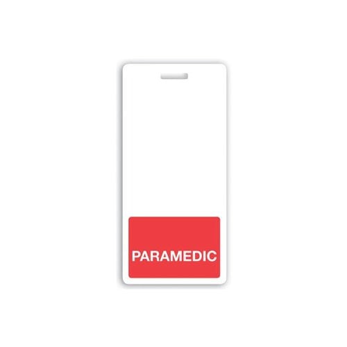 PARAMEDIC Badge Buddies (Red Bar/White Text) - 25pk