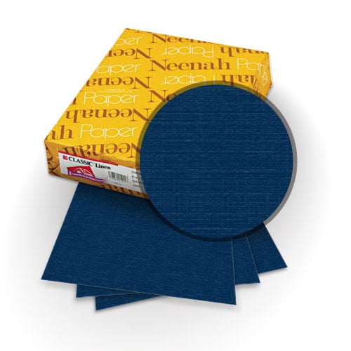 Patriot Blue 100lb 8.75" x 11.25" Classic Linen Cover - 25pk