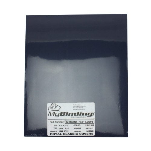 Patriot Blue 100lb 8.75" x 11.25" Classic Linen Cover - 25pk