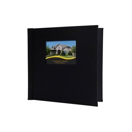 Pinchbook 12" x 12" Black Leather Photobook Hardcovers with Window - 5pk