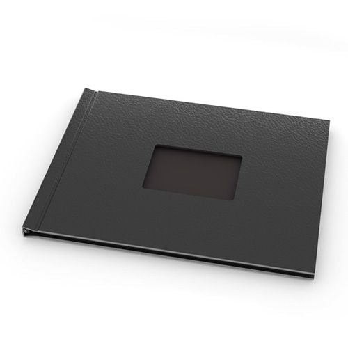Pinchbook Black Leather Photobook Hardcovers with Window