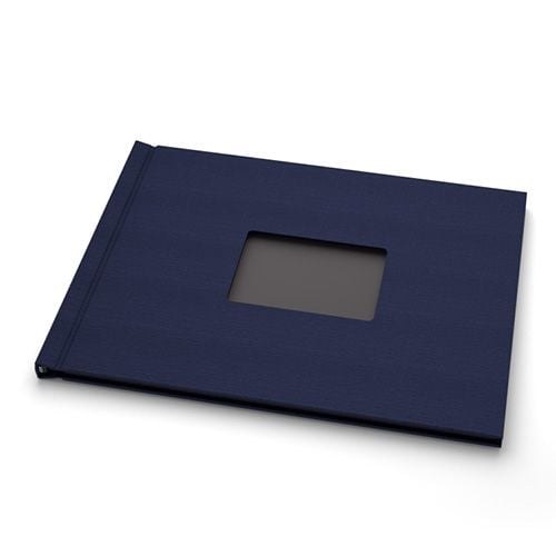 Pinchbook Navy Cloth Photobook Hardcovers with Window