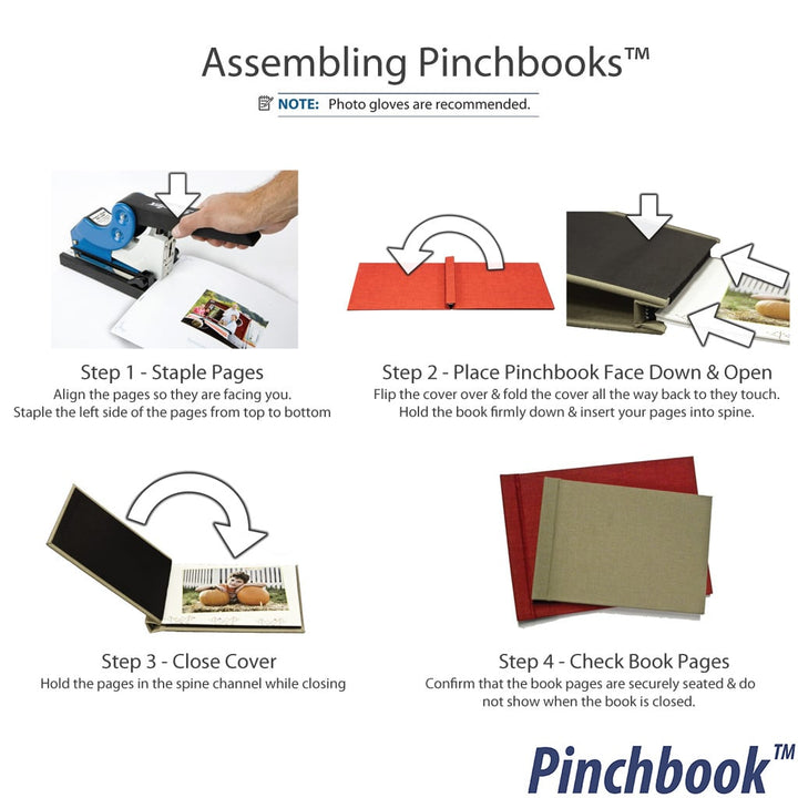 Pinchbook [No Window, Leather, Black, 8.5"x11.75" Portrait]