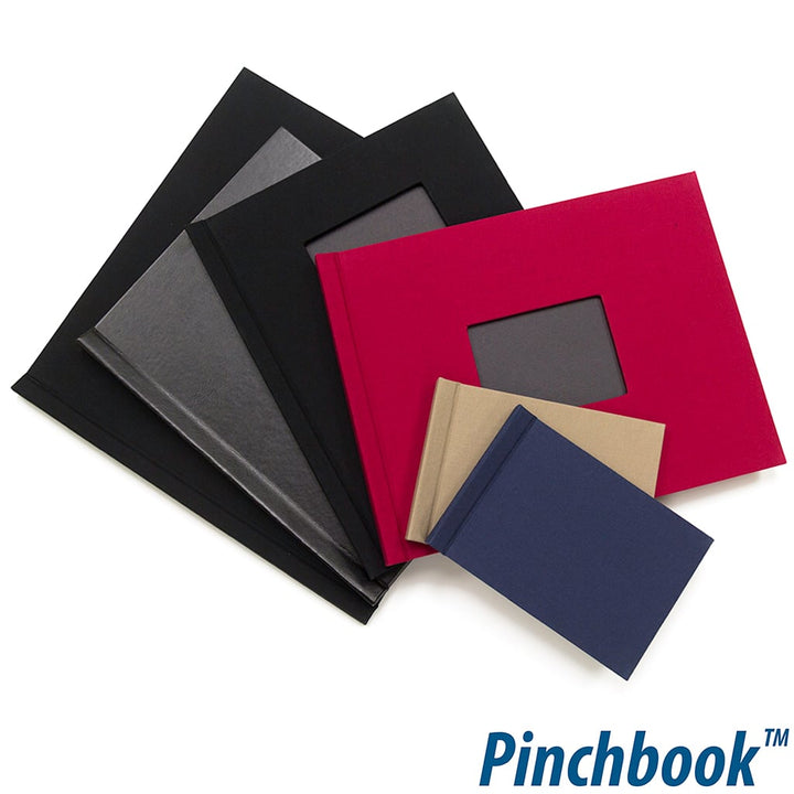 Pinchbook [No Window, Leather, Black, 8.5"x11.75" Portrait]