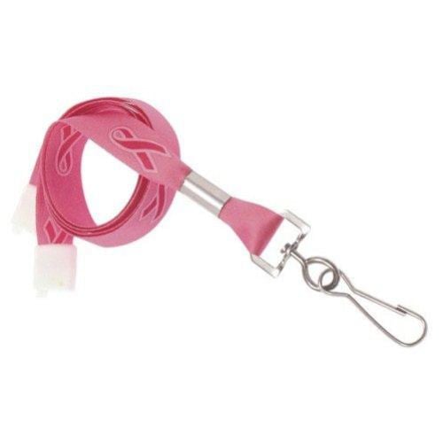 Pink 5/8" Dye Sub Printed Awareness Lanyards - 100pk