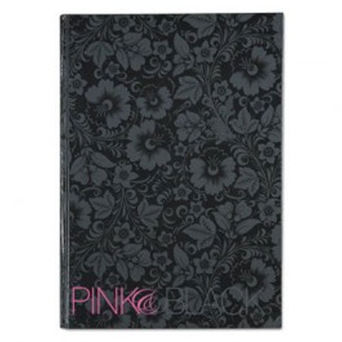 Pink & Black 8-1/2" x 11-7/8" Floral Hardcover Notebook - 400015934