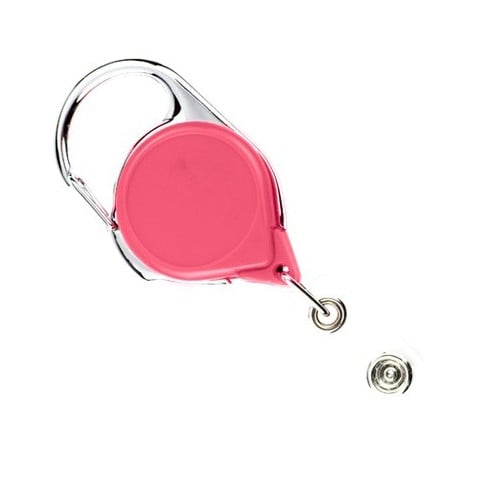 Carabiner Badge Reels with Clear Vinyl Strap