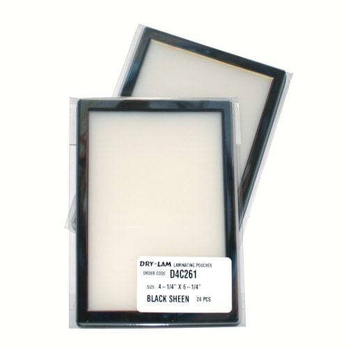 Pizzazz Pouch 4.25" x 6.25" Classic Frames Black Sheen-24pk