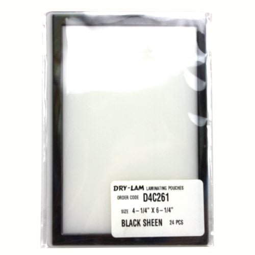 Pizzazz Pouch 4.25" x 6.25" Classic Frames Black Sheen-24pk