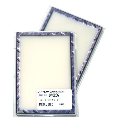 Pizzazz Pouch 4.25" x 6.25" Classic Frames Metal Grid-24pk