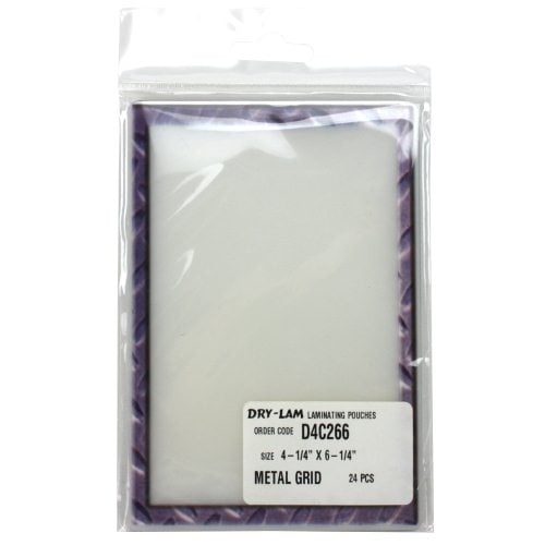 Pizzazz Pouch 4.25" x 6.25" Classic Frames Metal Grid-24pk