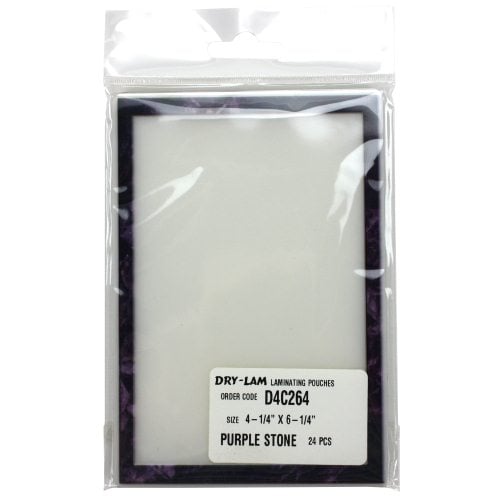 Pizzazz Pouch 4.25" x 6.25" Classic Frames Purple Stone-24pk