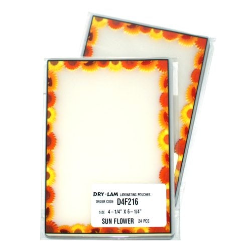 Pizzazz Pouch 4.25" x 6.25" Fun Frame Sun Flower Pck-24 pk