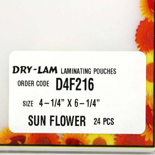 Pizzazz Pouch 4.25" x 6.25" Fun Frame Sun Flower Pck-24 pk