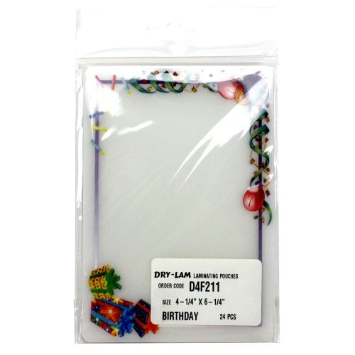 Pizzazz Pouch 4.25" x 6.25" Fun Frames Birthday Pack-24 pk