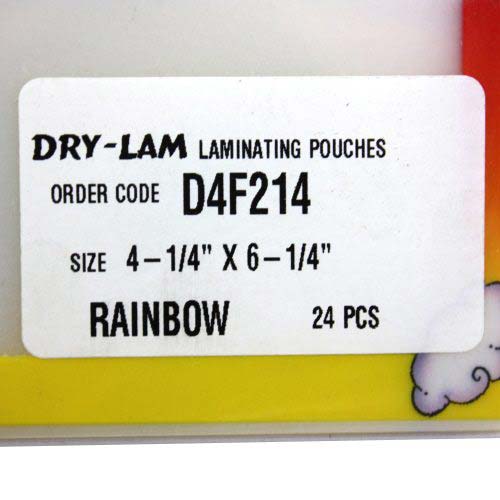 Pizzazz Pouch 4.25" x 6.25" Fun Frames Rainbow Pack-24 pk