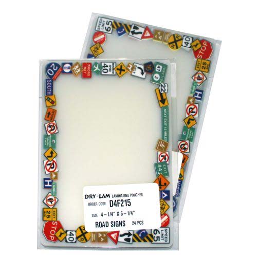 Pizzazz Pouch 4.25" x 6.25" Fun Frames Road Sign Pck-24 pk