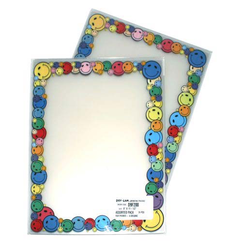 Pizzazz Pouch 9" x 11.5" Fun Frames Assortment-24 pk
