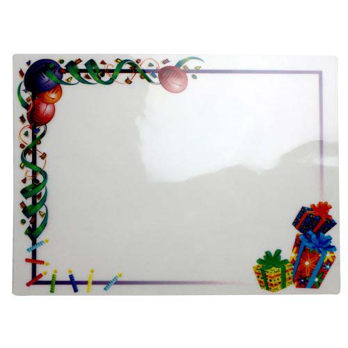 Pizzazz Pouch 9" x 11.5" Fun Frames Birthday Pack-24 pk