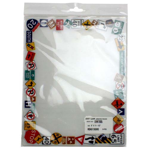 Pizzazz Pouch 9" x 11.5" Fun Frames Road Signs Pack-24 pk