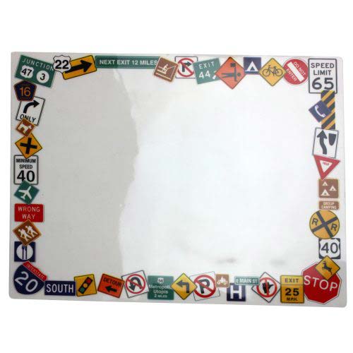 Pizzazz Pouch 9" x 11.5" Fun Frames Road Signs Pack-24 pk
