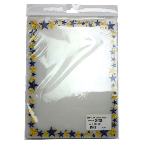 Pizzazz Pouch 9" x 11.5" Fun Frames Stars Pack-24 pk