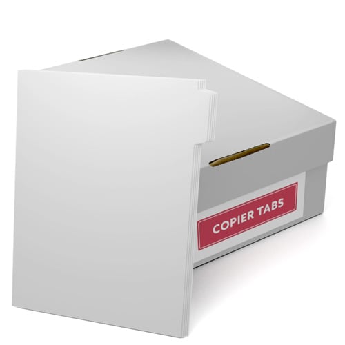 MyBinding Uncollated 1/5th Cut 90lb Plain Paper Copier Tabs