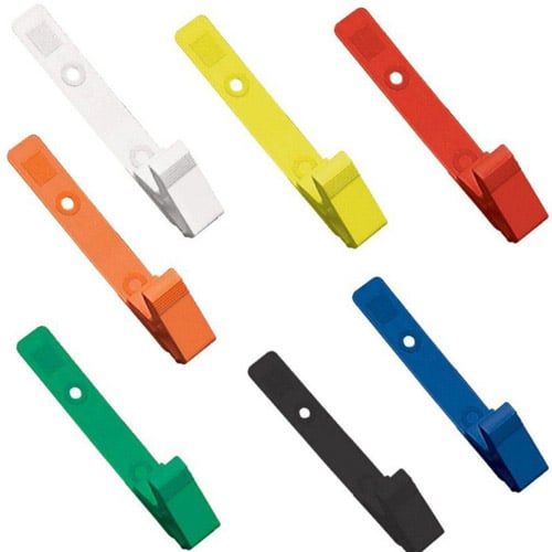 Plastic Straps with Knurled Thumb-Grip Clips - 100pk