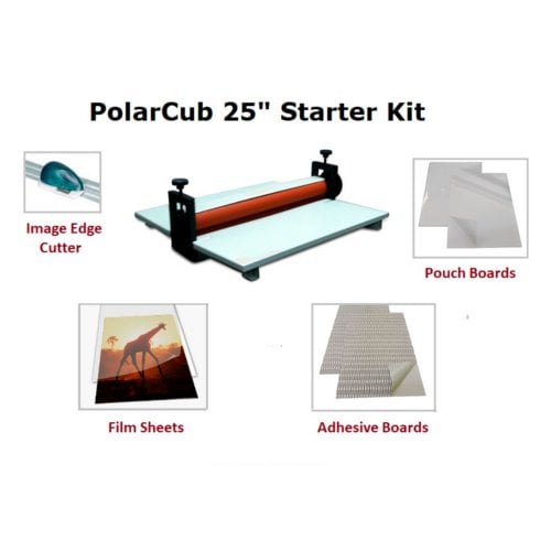 Polar Cub 25" Manual Cold Mount Roll Laminator Starter Kit